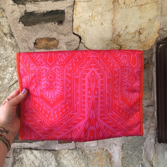 Stella + Dot “Hang On” Orange/Pink Neon Foldable - Picture 2 of 6